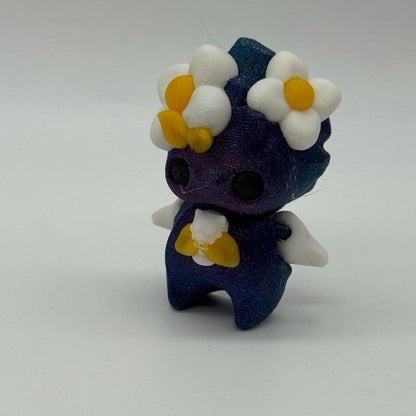 Pixie Buddies 3D Printed Collectable Figure Spring Fairies Moth Cherry Blossom - White & Pink Designs with Floral Accents