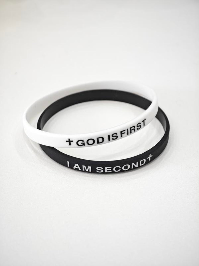 2-Packs-God IS FIRST BRACELET I AM SECOND Motivational Message Man BRACELET Thin Style Religious Easter Gifts Springtok