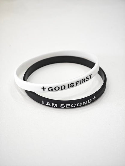 2-Packs-God IS FIRST BRACELET I AM SECOND Motivational Message Man BRACELET Thin Style Religious Easter Gifts Springtok