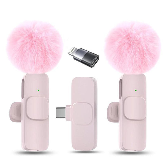 Wireless Lavalier Microphone for Iphone/Smartphone, 2 Mini Lapel Microphones with Clearer Audio for Video