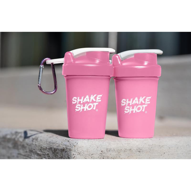 Shake Shot Variety Packs 4 Oz Mini Pre-Workout & Supplement Bottle with Clip & Shaker Ball