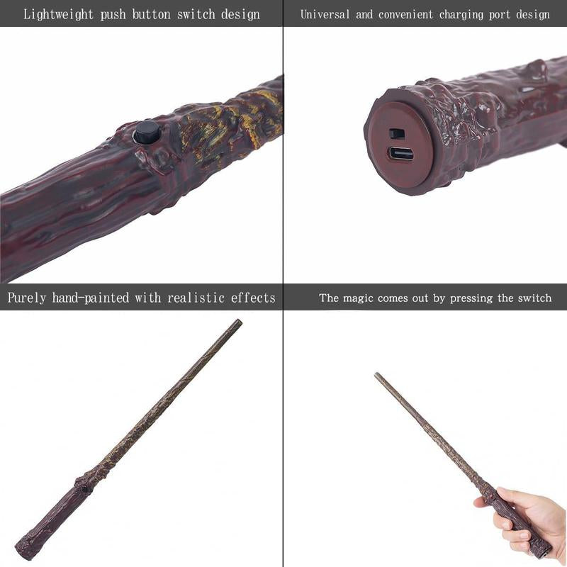 Magic Wands Wizard Wand Witches Cosplay, Wands Collection Christmas Halloween Props Party Supplies