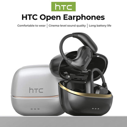 HTC NE18 AI Translation Bluetooth 6.0 Earphones with APP OWS Wireless Earbuds Stereo Support 135 Languages Real Time Bluetooth Translation IPX5 Waterproof Sports Headphones Built-In Microphone
