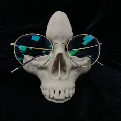 Stylish Skull Eyeglass Holder - Unique 3D Printed Display Stand for Reading Glasses