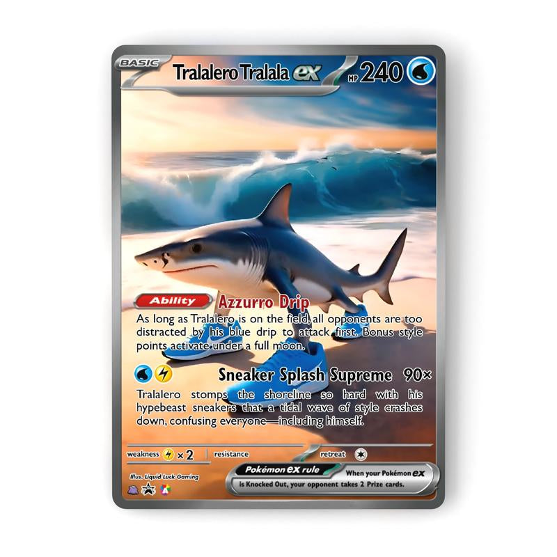 Italian Brainrot Pokemon - Custom Holographic Fan-Art Cards - Hilarious Affordable Gift for Meme & Pokemon Fans