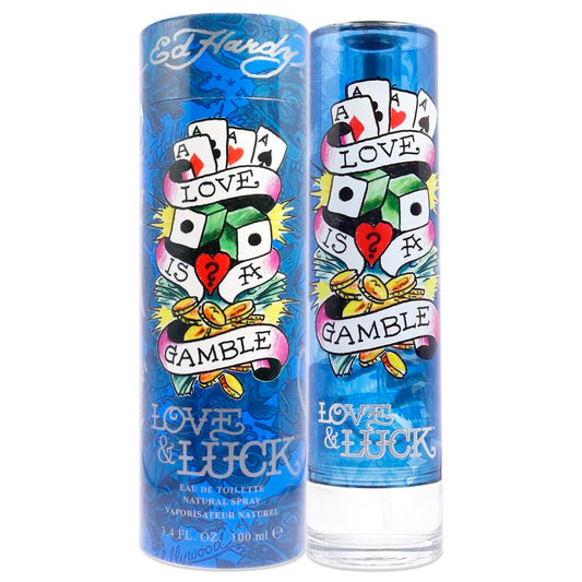 Ed Hardy Love and Luck by Christian Audigier for Men - 3.4 Oz EDT Spray