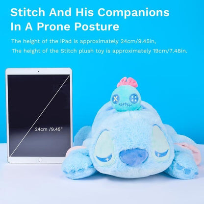 Dreamy Planet Series: 16 - Inch Stitch and Companion Plush Dolls in Lounge Pose - Perfect for Bedroom, Sofa, and Cuddling Stuffed Toys Huggable