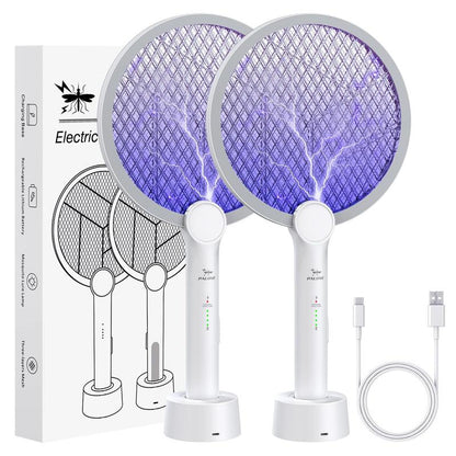Electric Fly Swatter Rechargeable Bug Zapper 2 in 1 Fly Swatter with 1200Mah Battery for Bedroom, Kitchen, Terrace